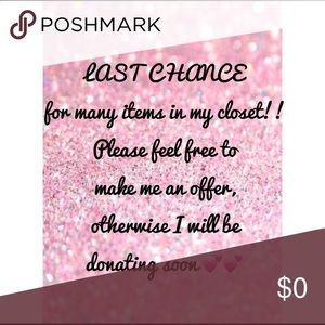 Make an offer/bundle any items before donation!!